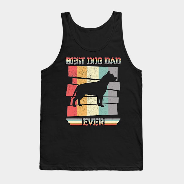 VINTAGE RETRO BEST DOG DAD EVER PIT BULL FATHERS DAY Tank Top by Mash92